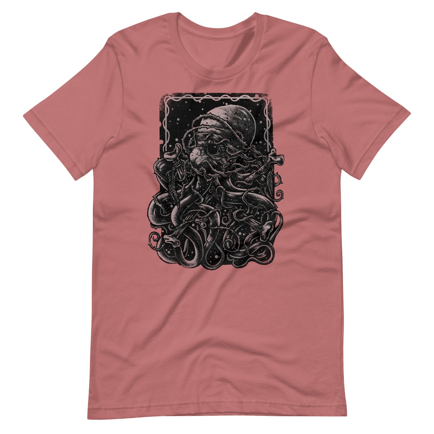 Spiny Octopus Black - Men's t-shirt - Muave Front
