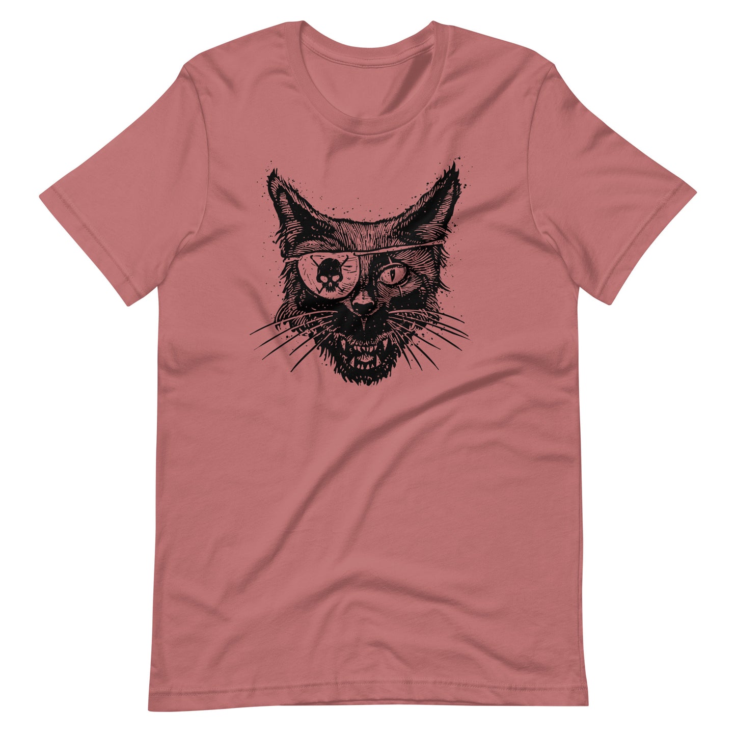 Cat Skull Eye Black - Men's t-shirt - Mauve Front