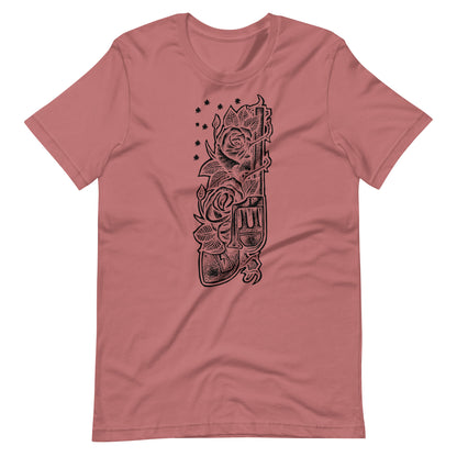 Gun Black - Men's t-shirt - Mauve Front