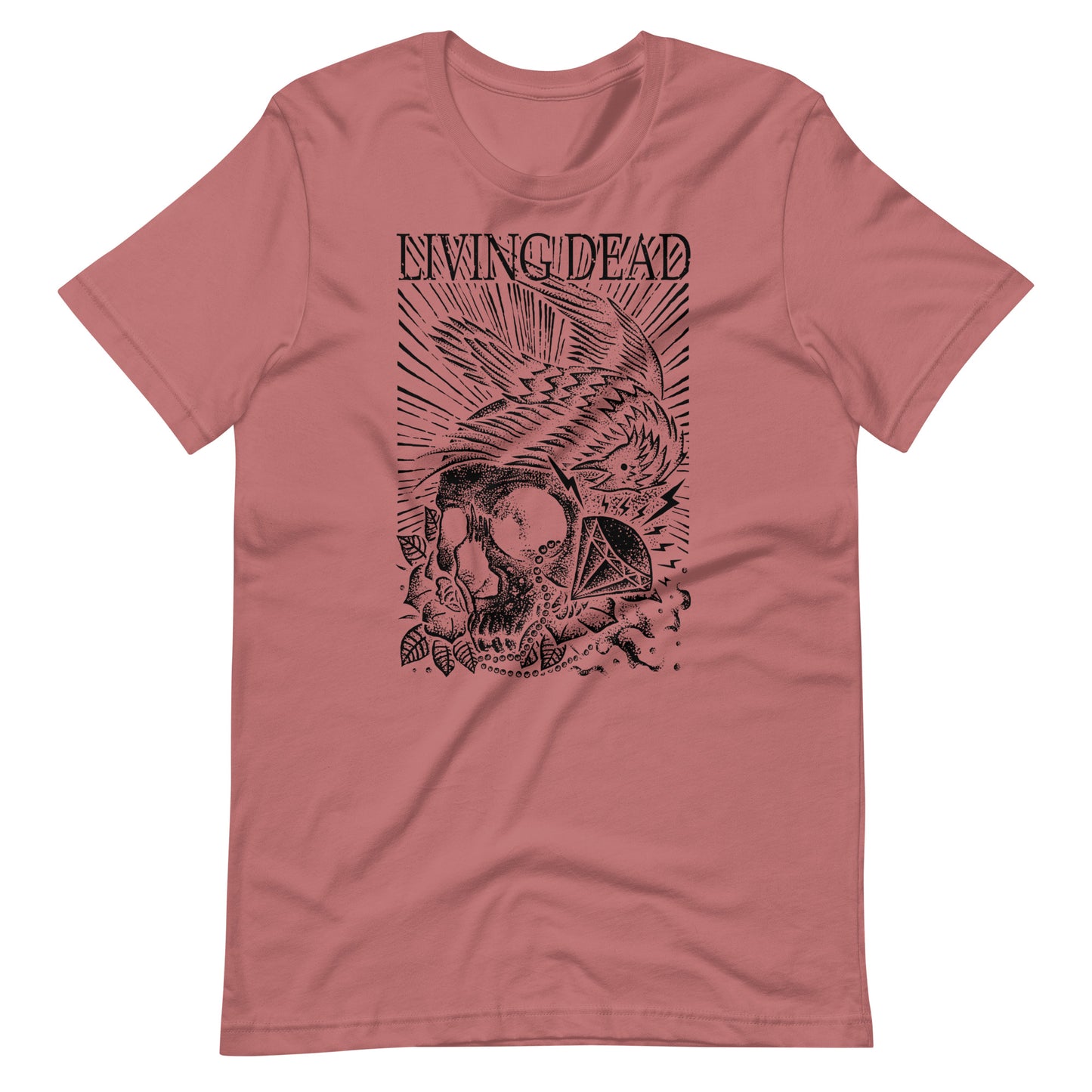 Living Dead Diamond Black - Men's t-shirt - Mauve Front