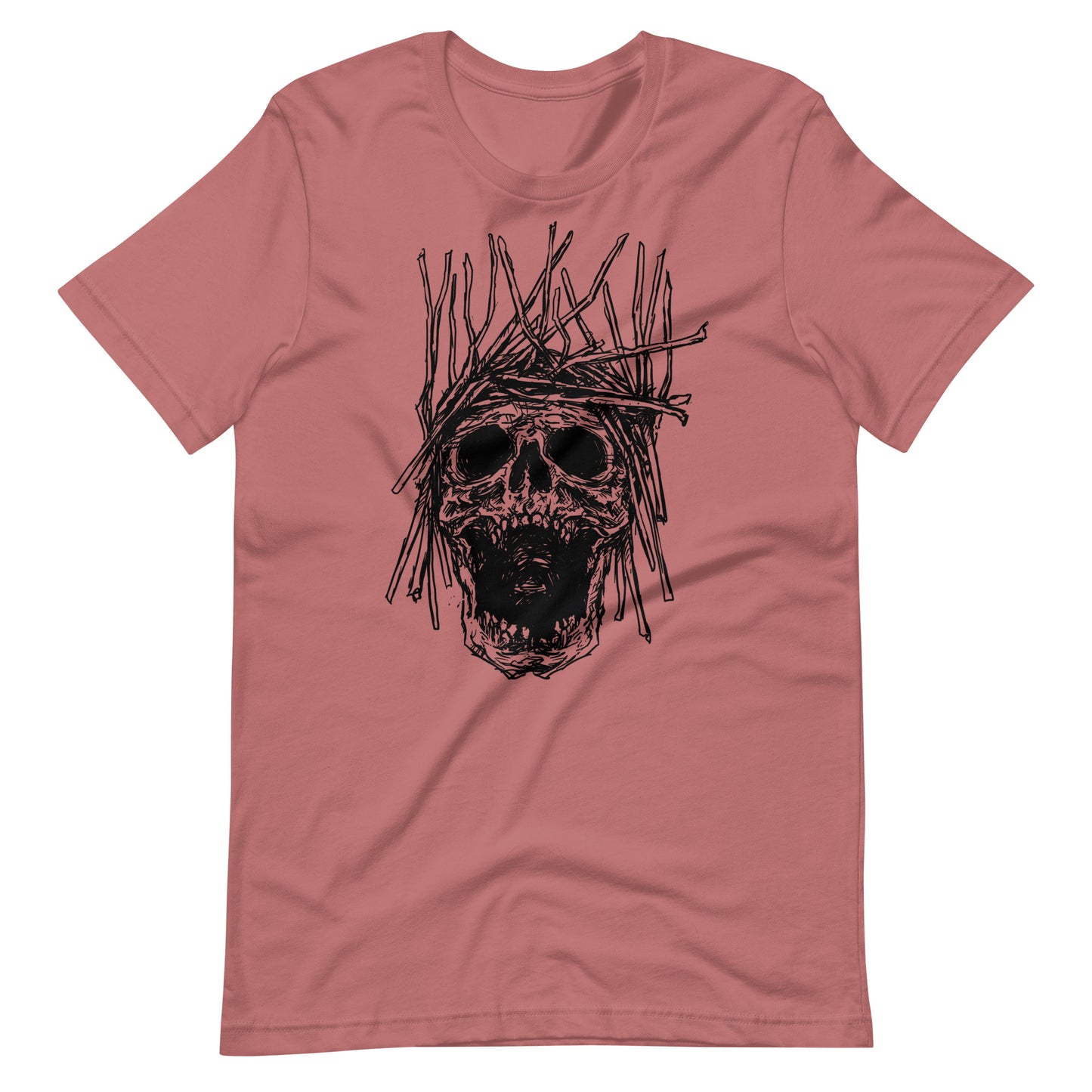 Skull H Black - Men's t-shirt - Mauve Front