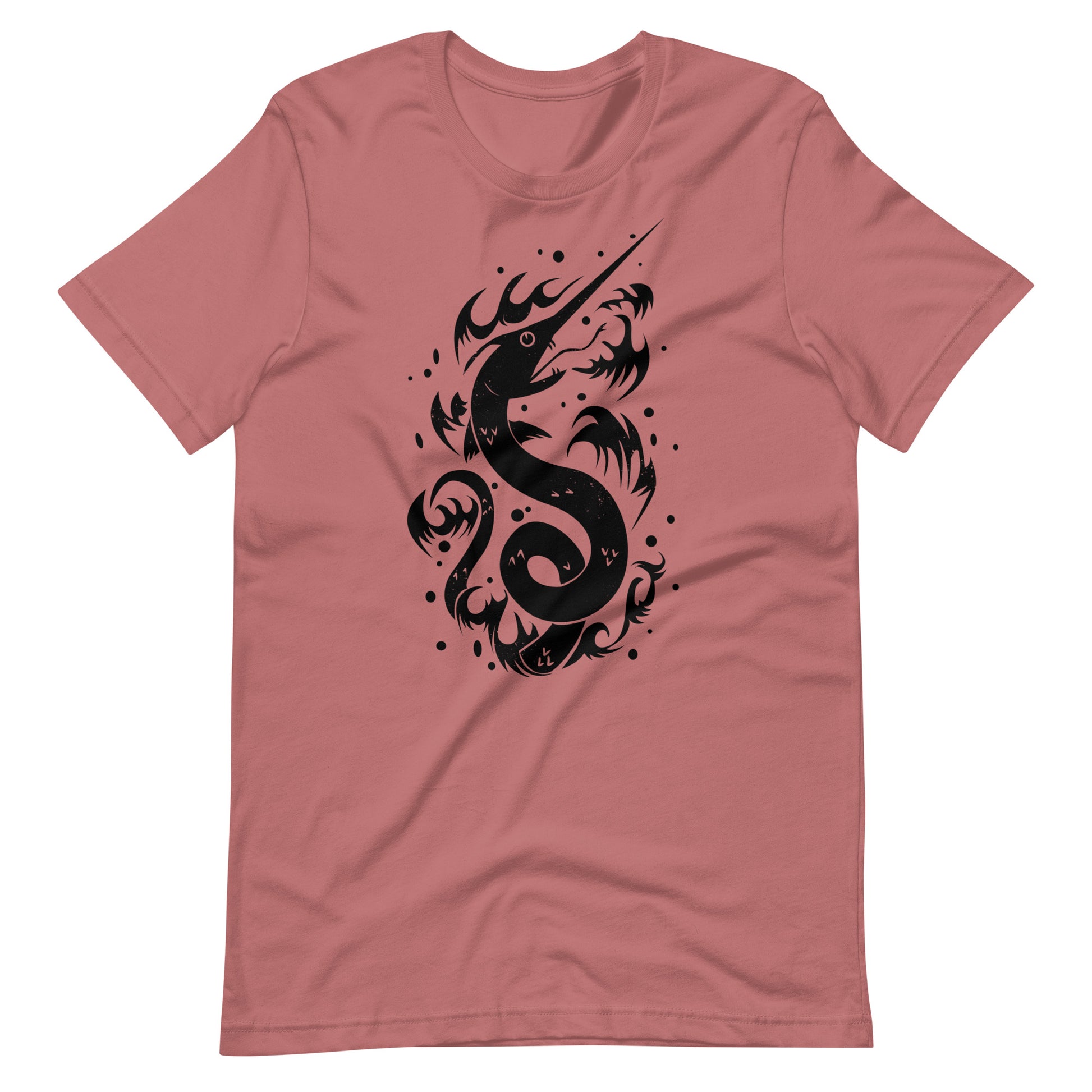 Snake Swordfish Black - Men's t-shirt - Mauve Front