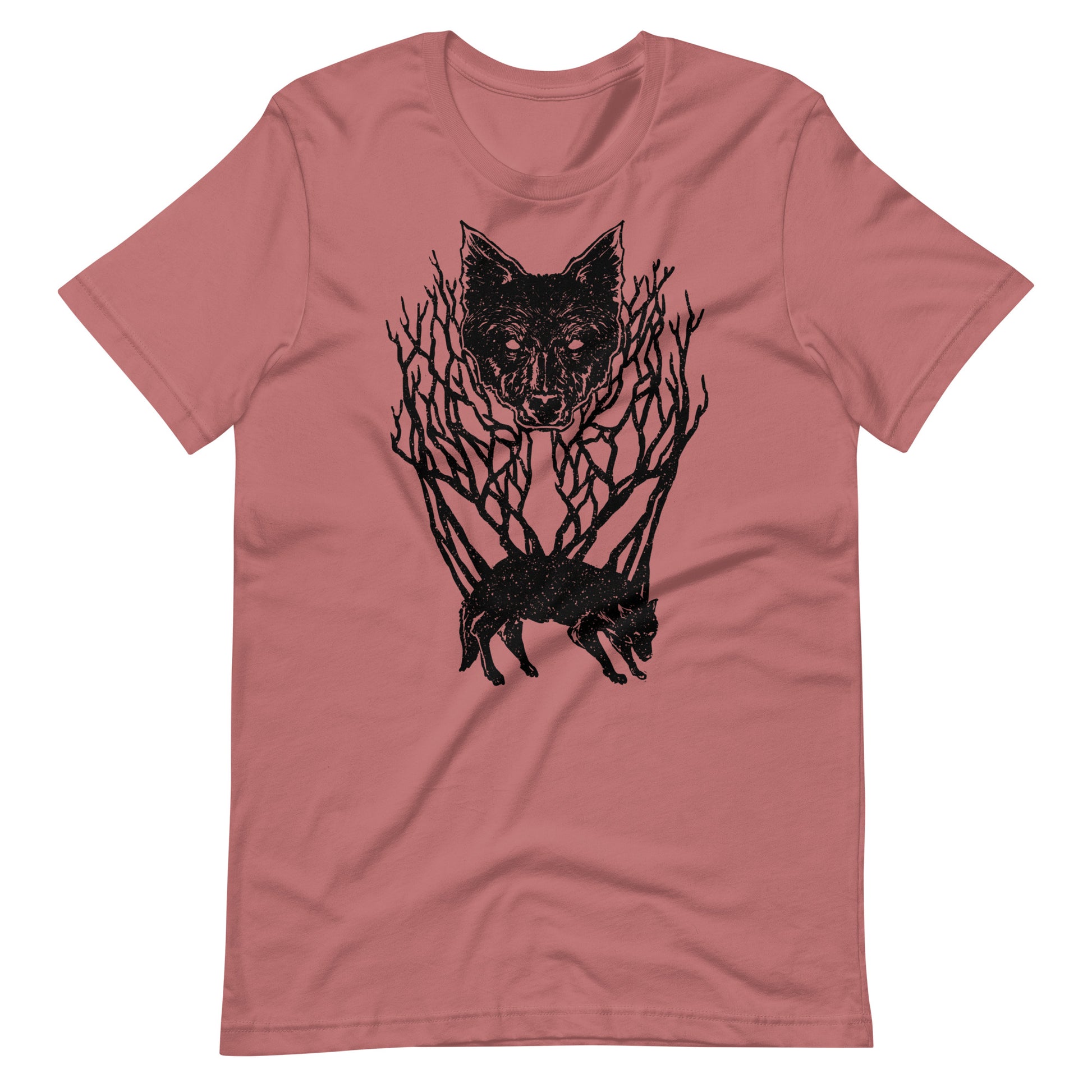Wolf Tree Black - Men's t-shirt - Mauve Front