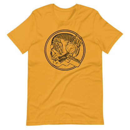 Boom as Hell Black - Men's t-shirt - Mustard Front