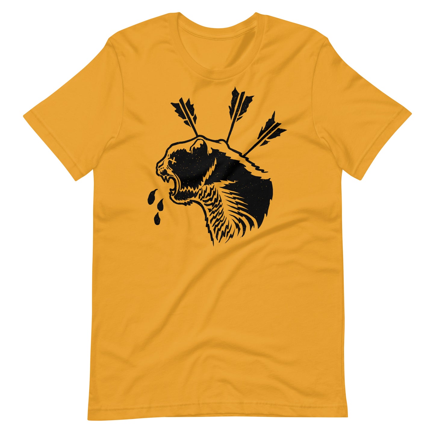 Cat Dead Black - Men's t-shirt - Mustard Front