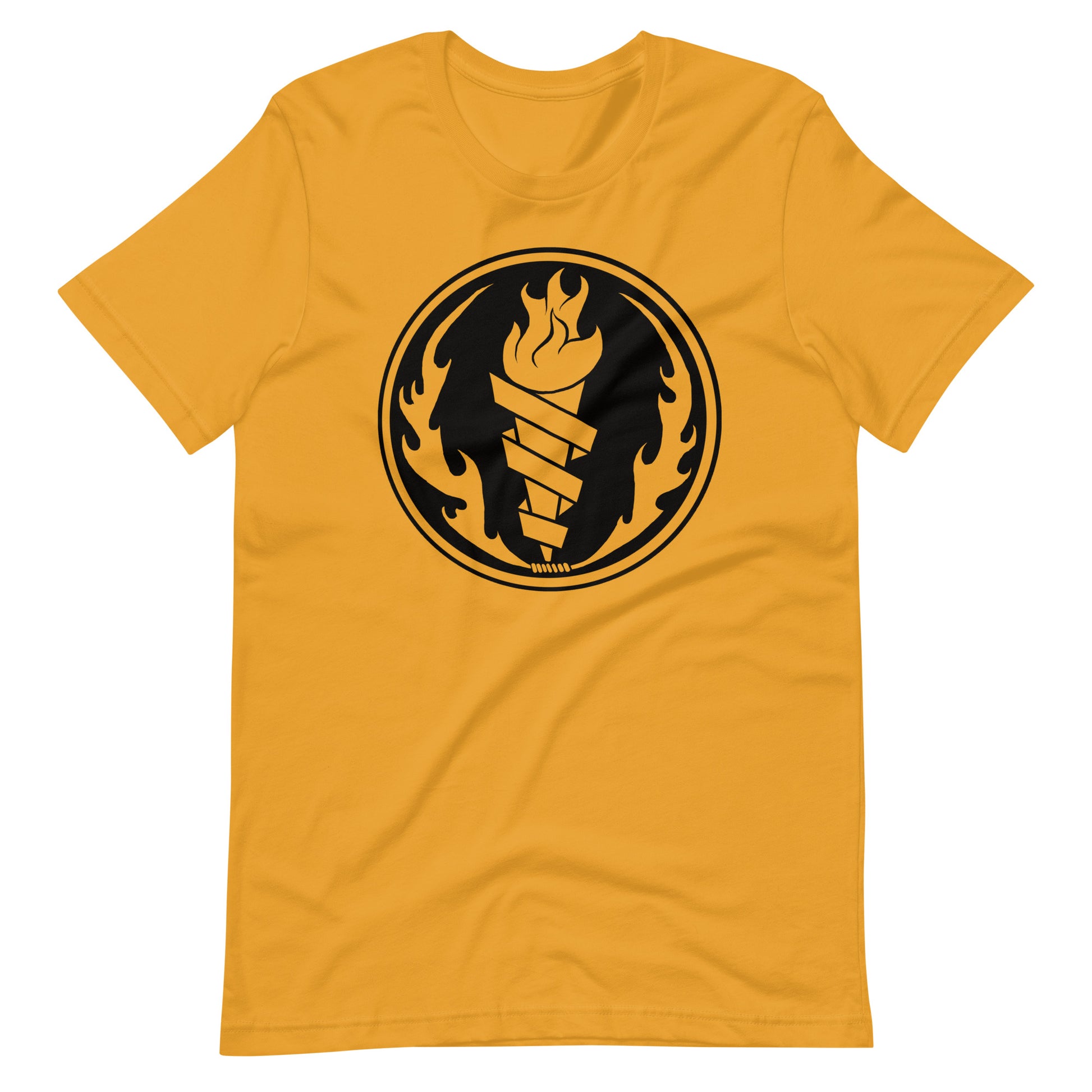 Fire Fire Black - Men's t-shirt - Mustard Front