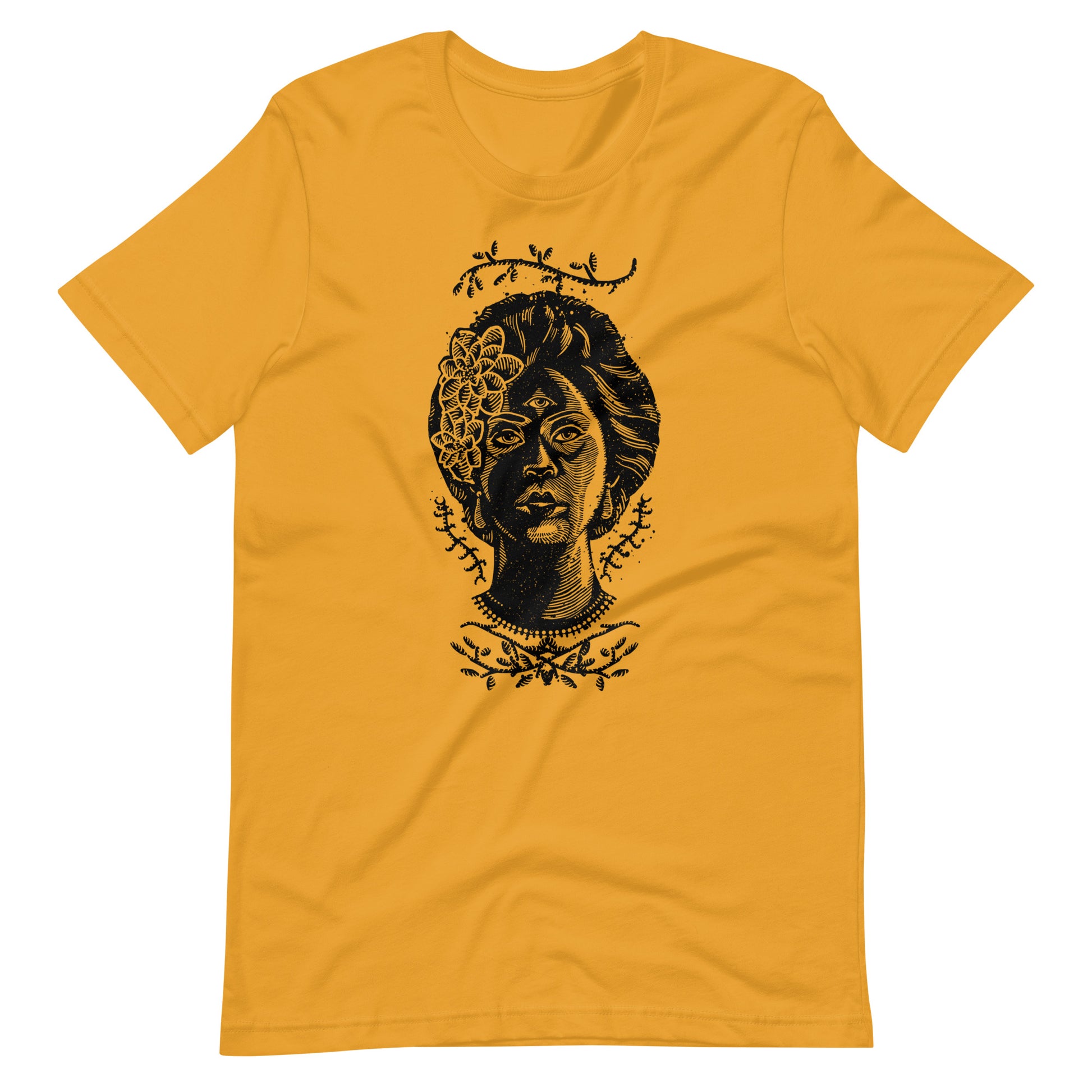 Girl Eyes Black - Men's t-shirt - Mustard Front