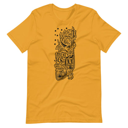 Gun Black - Men's t-shirt - Mustard Front