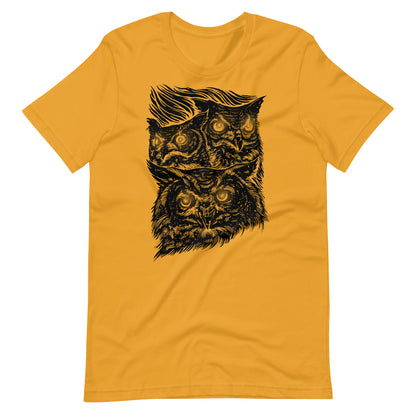 Night Eyes Black - Men's t-shirt - Mustard Front