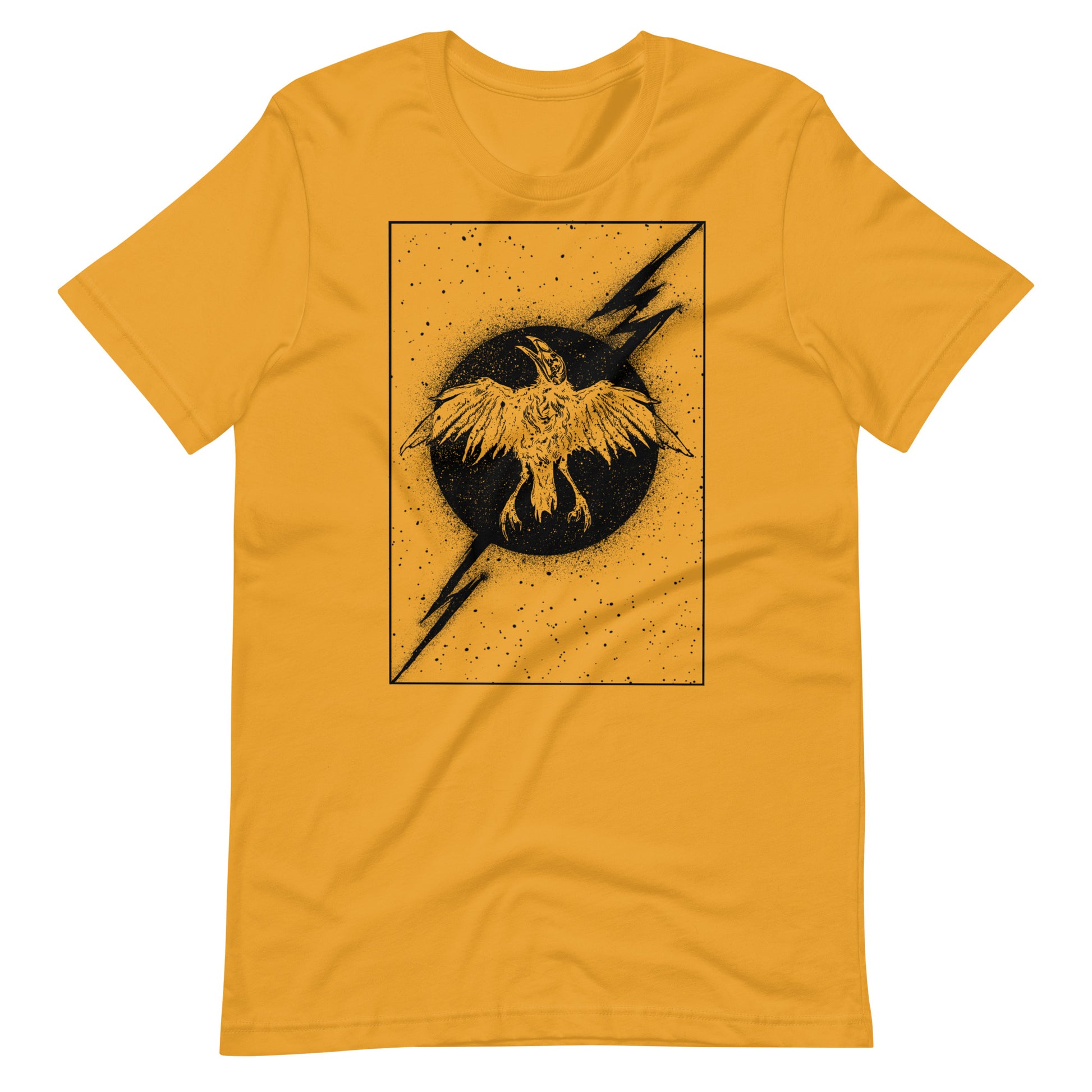 Night Thunder Black - Men's t-shirt - Mustard Front