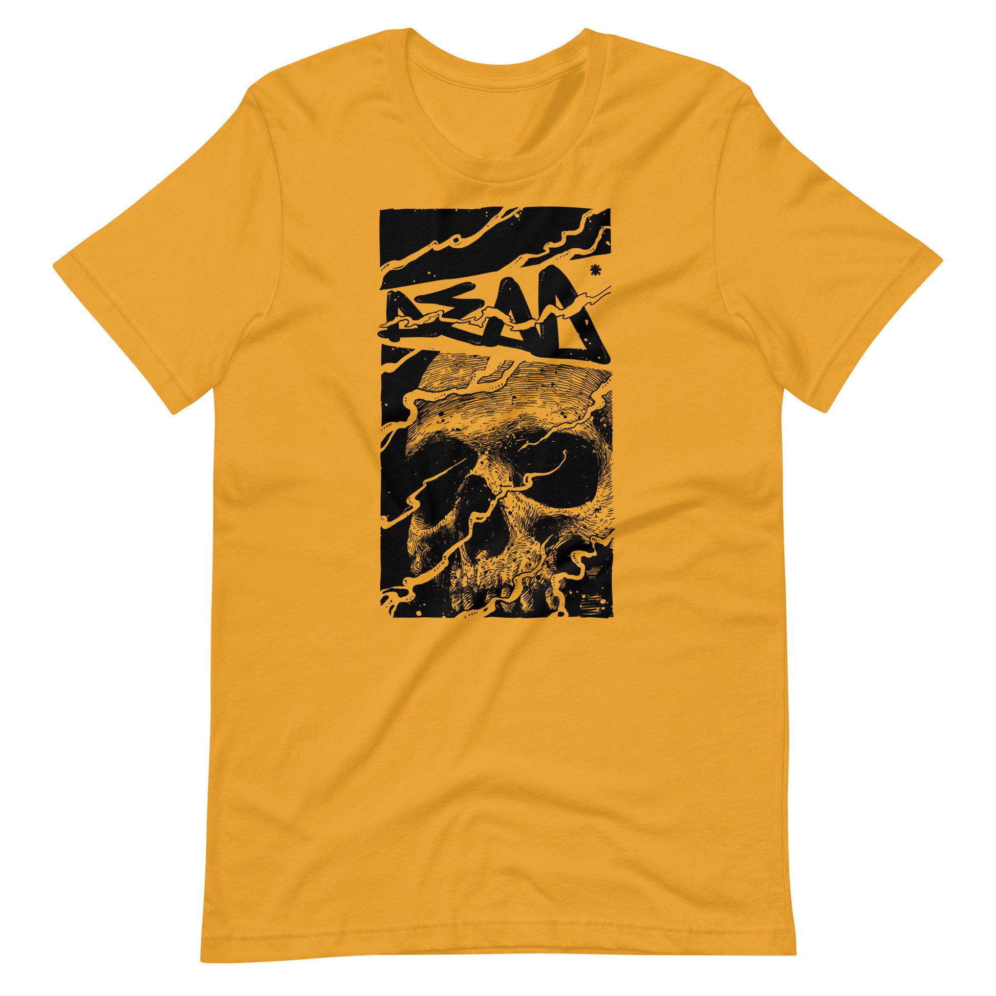 Skull Dead Black - Men's t-shirt - Mustard Front