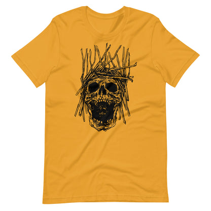 Skull H Black - Men's t-shirt - Mustard Front