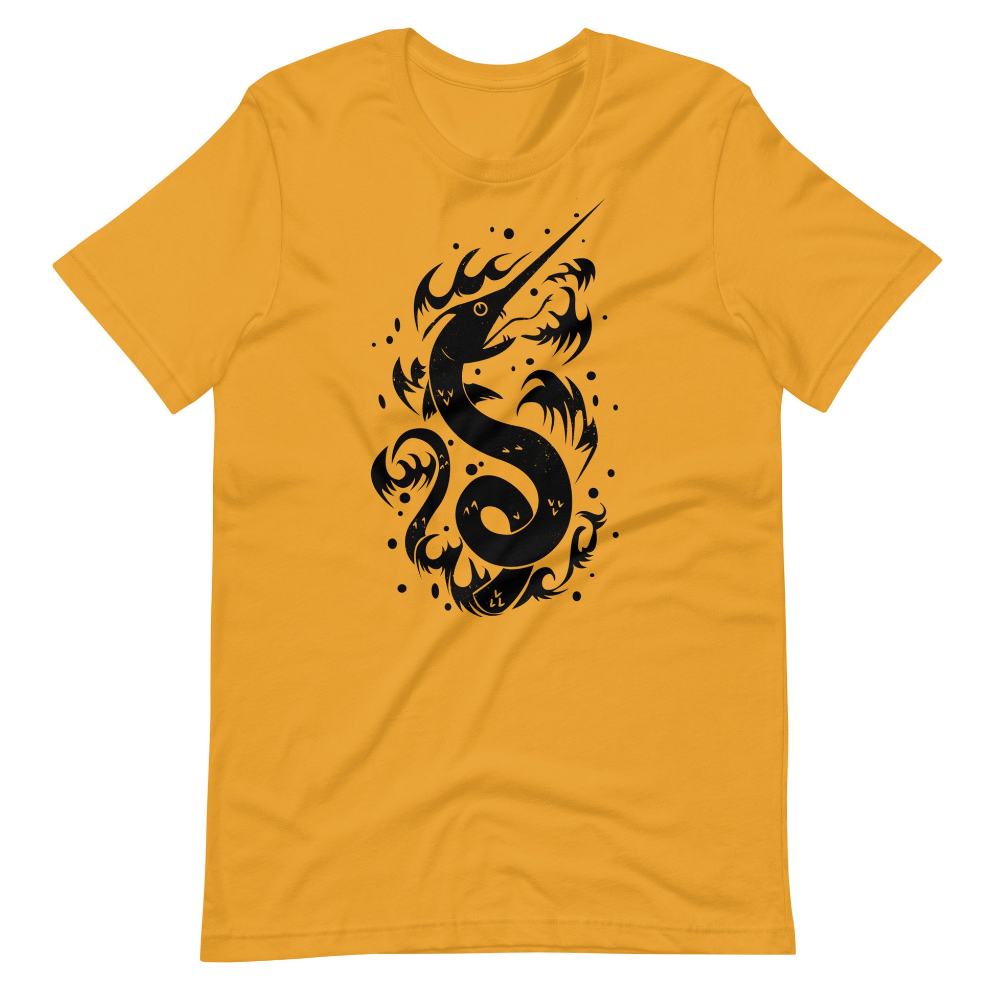 Snake Swordfish Black - Men's t-shirt - Mustard Front