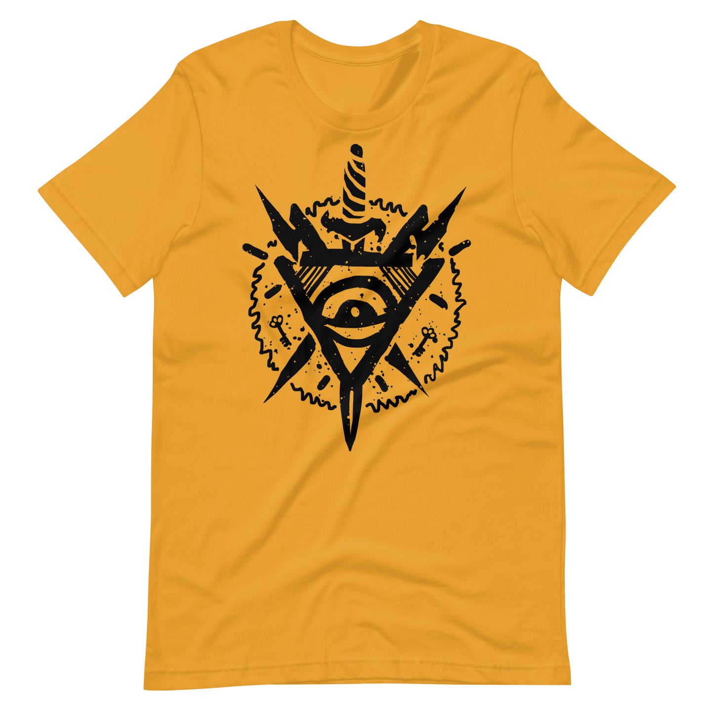 Triangle Eye Black - Men's t-shirt - Mustard Front