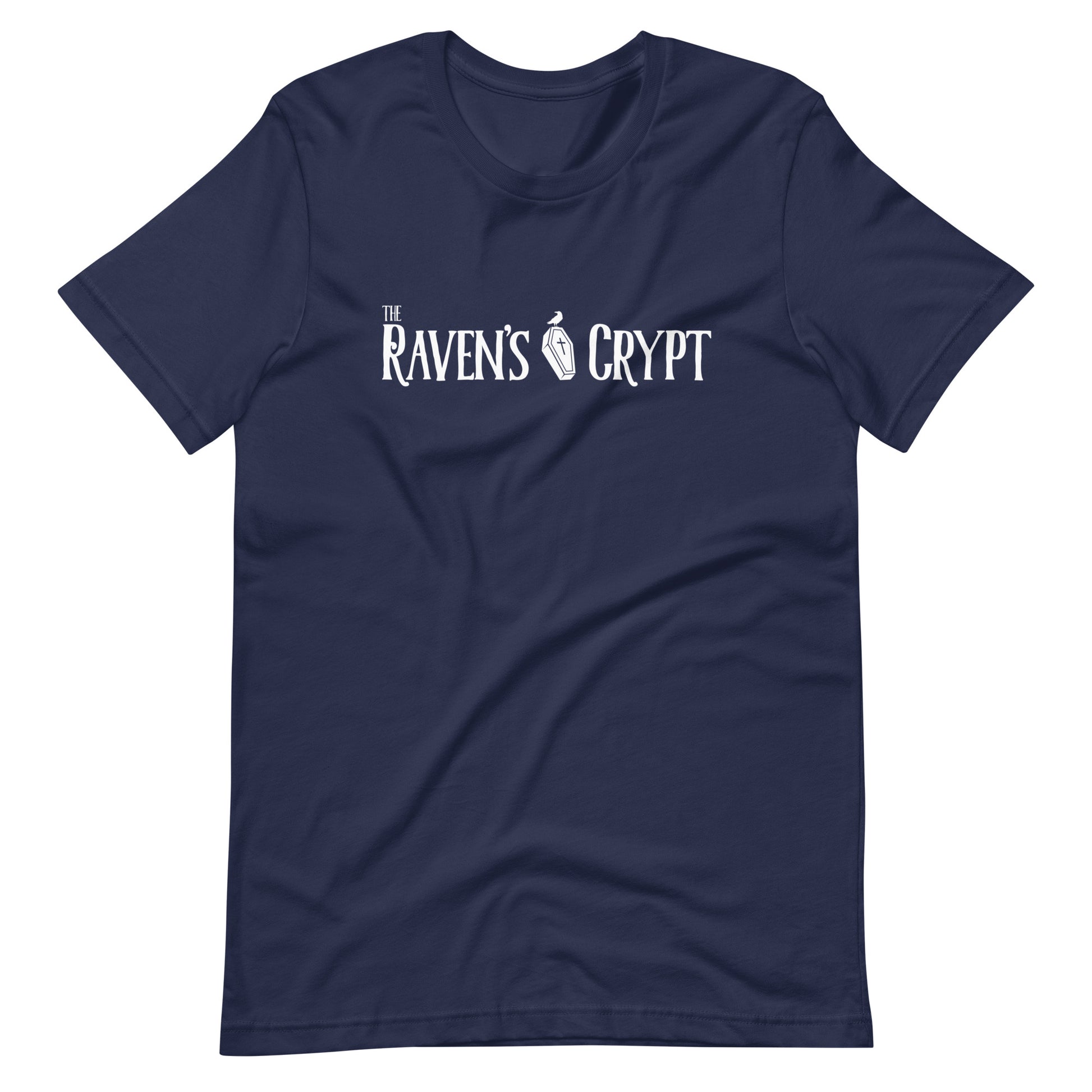 The Raven's Crypt White Logo - Unisex t-shirt - Navy Front