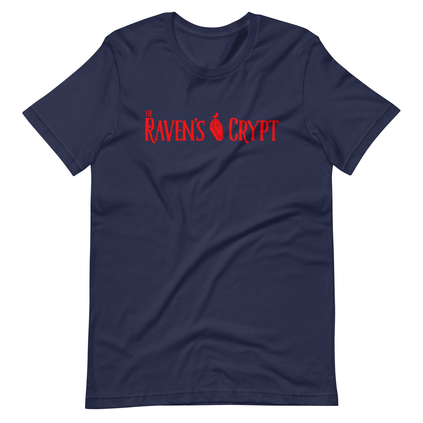 The Raven's Crypt Red Logo - Unisex t-shirt - Navy Front