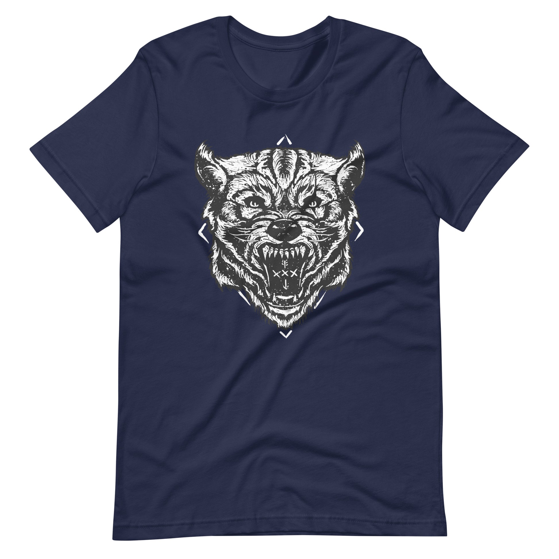 Wolf Head - Men's t-shirt - Navy Front