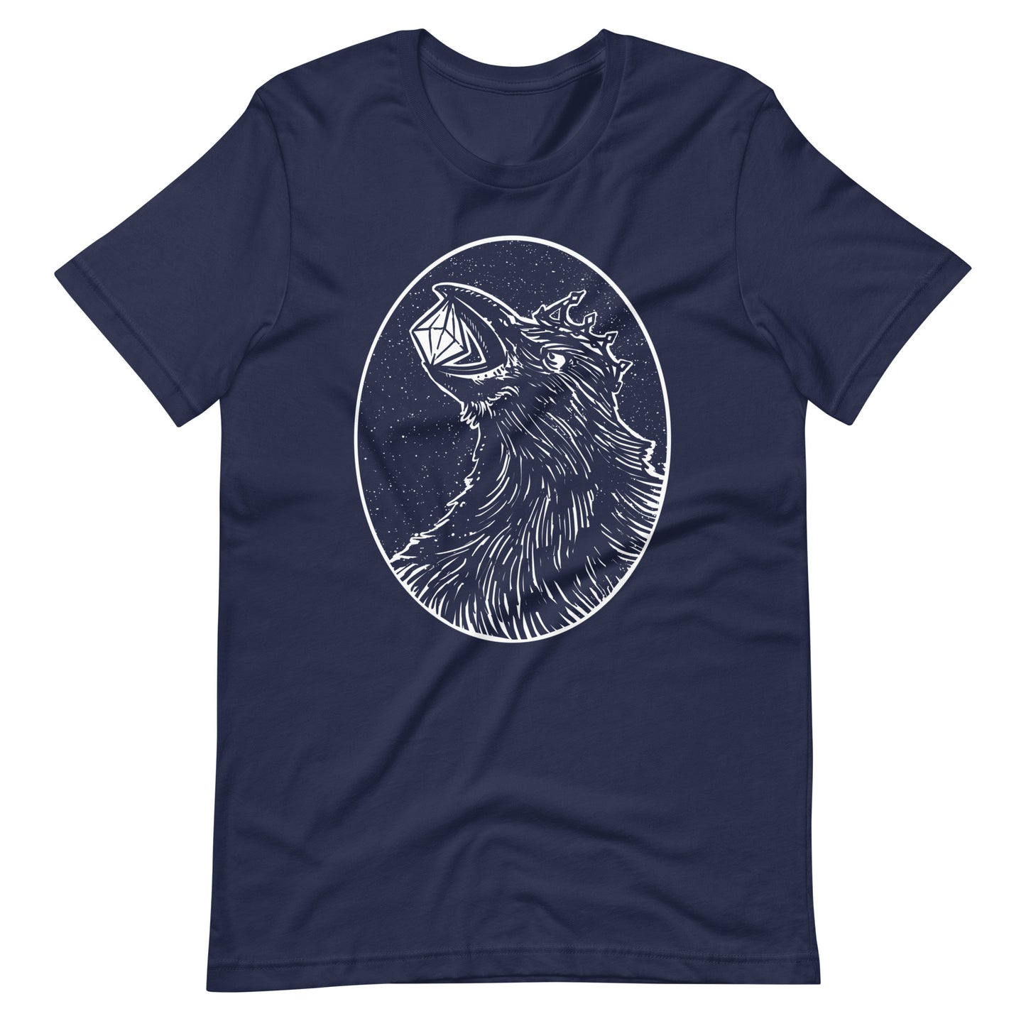 Crow Diamond White - Unisex t-shirt - Navy Front