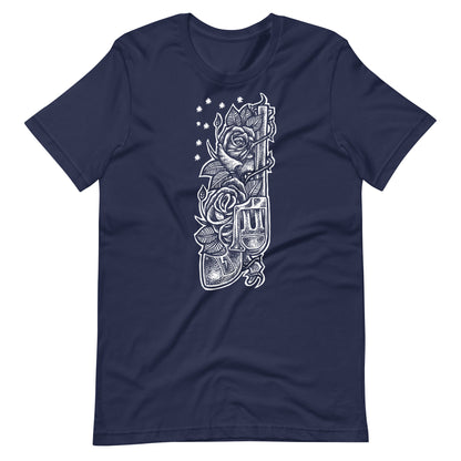Gun White - Men's t-shirt - Navy Front