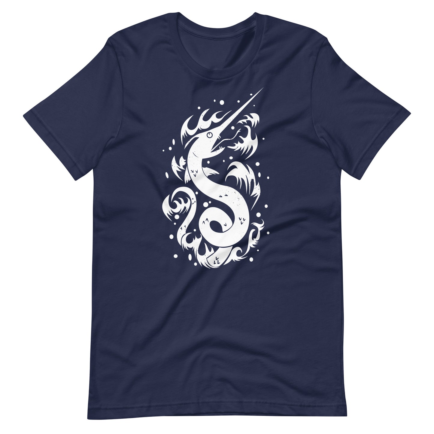 Snake Swordfish White - Men's t-shirt - Navy Front