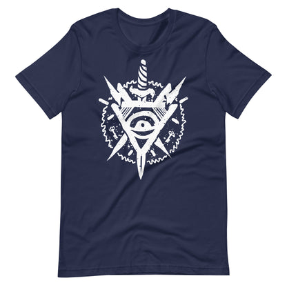 Triangle Eye White - Men's t-shirt - Navy Front