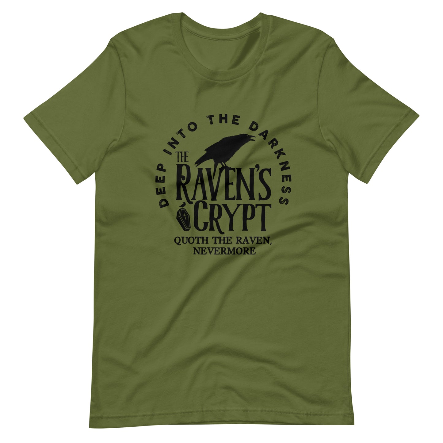 Deep Into the Darkness The Raven's Crypt - Men's t-shirt - Olive Front