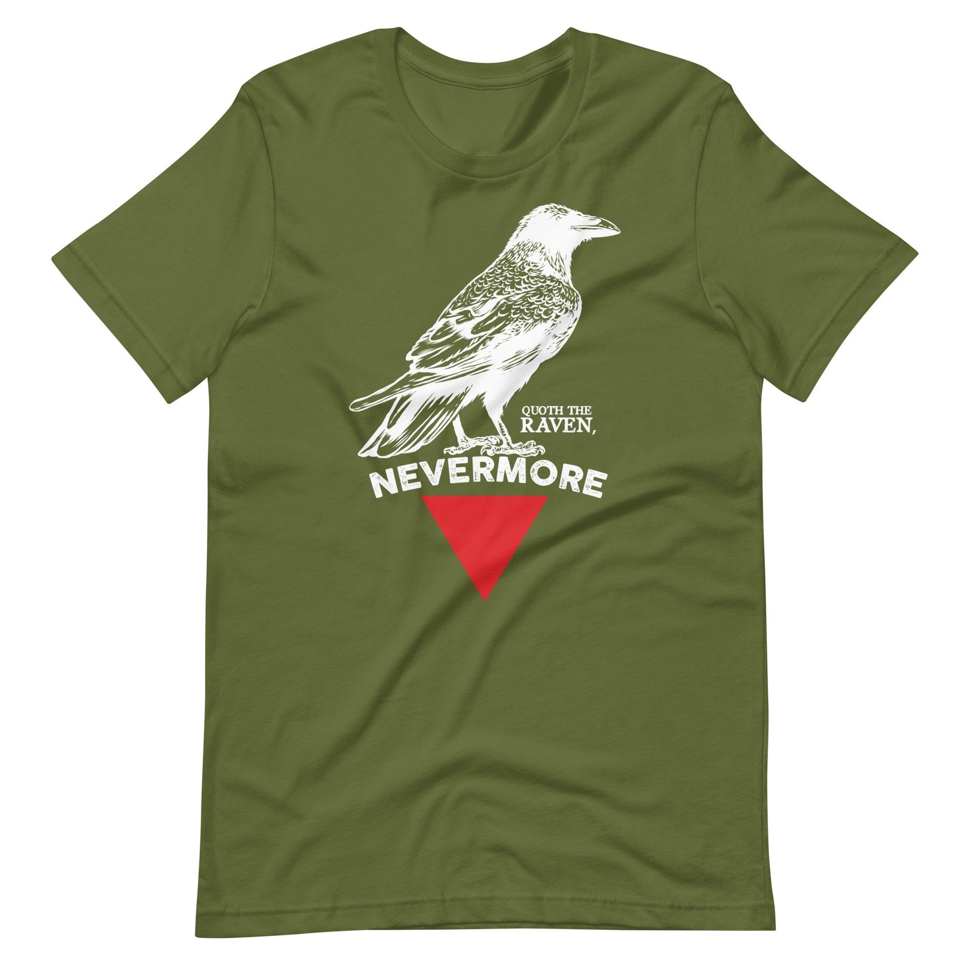 The Raven Nevermore Triangle - Men's t-shirt - Olive Front