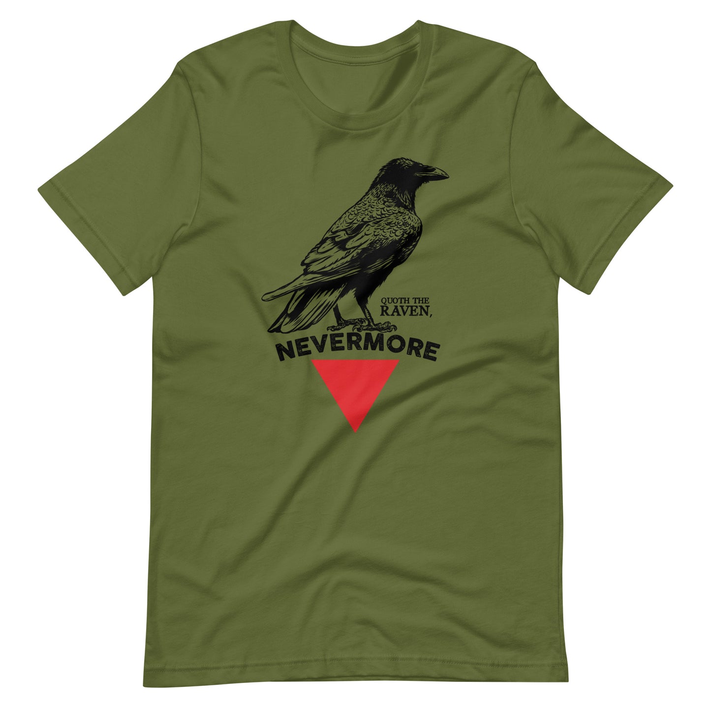 The Raven Nevermore Triangle - Men's t-shirt - Olive Front