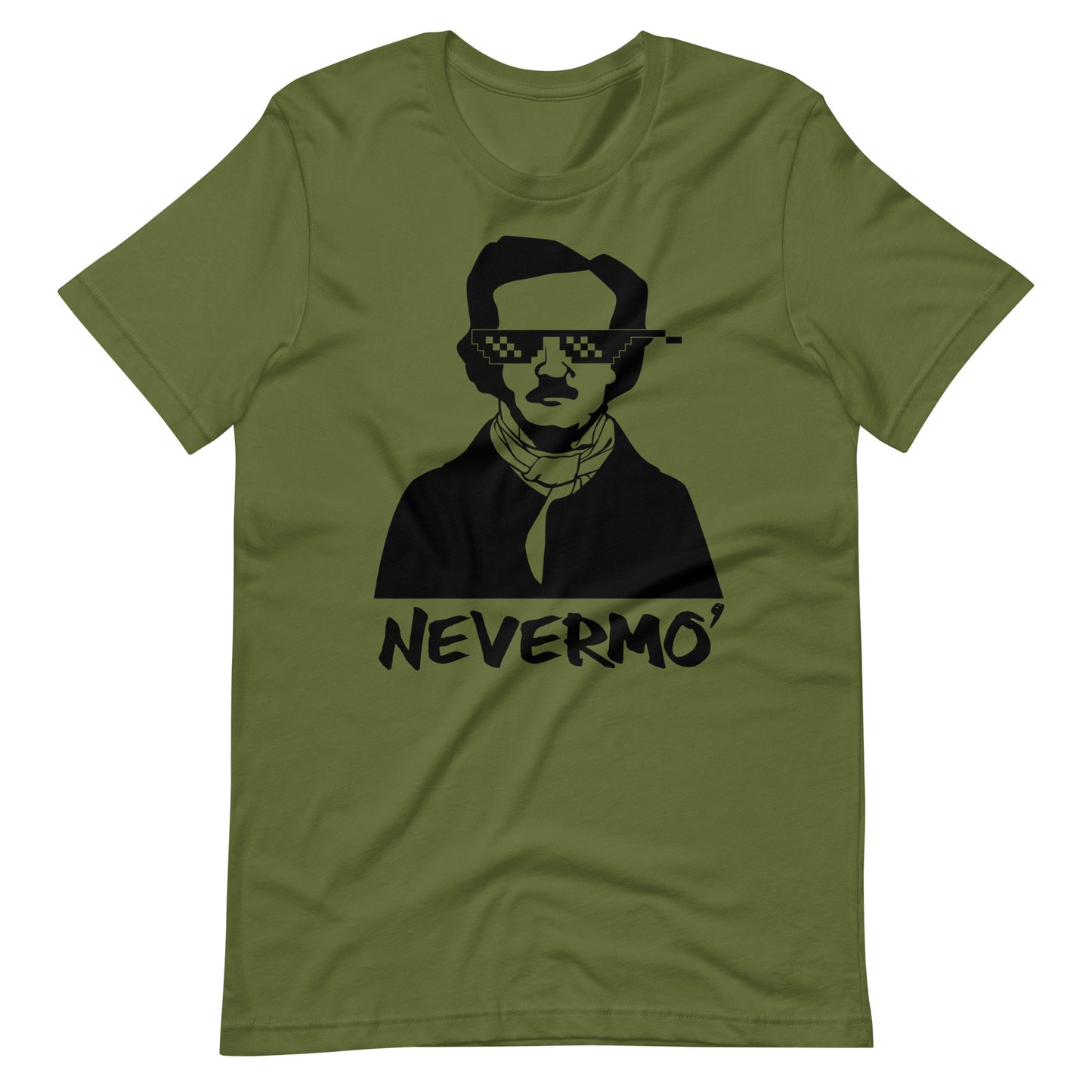 Men's Edgar Allan Poe "The Nevermo" T-Shirt - Olive Front