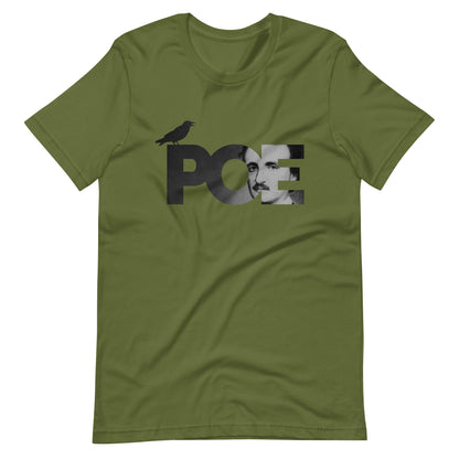 Men's Edgar Allan Poe t-shirt - Olive Front