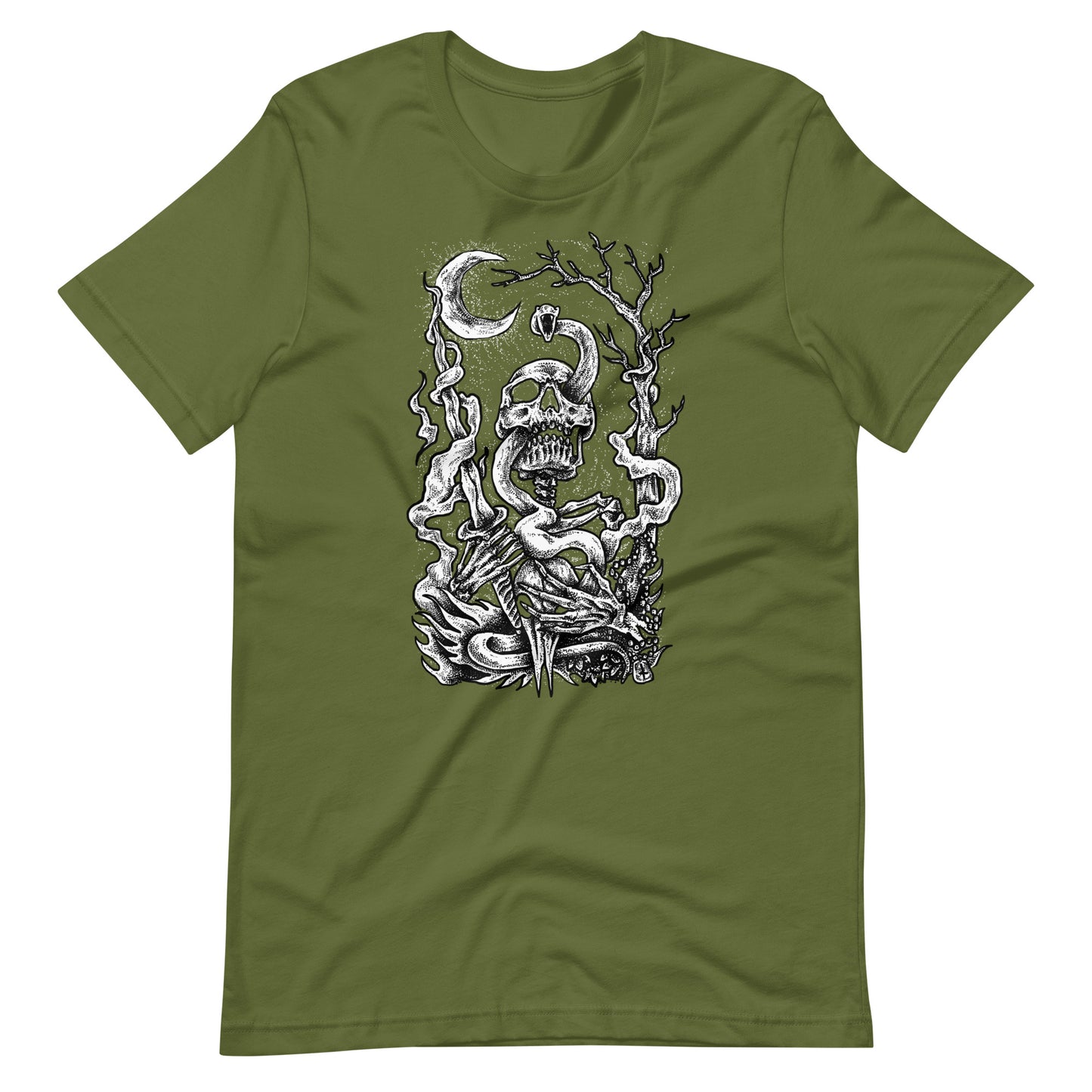 Nightmare Skull - Men's t-shirt - Olive Front