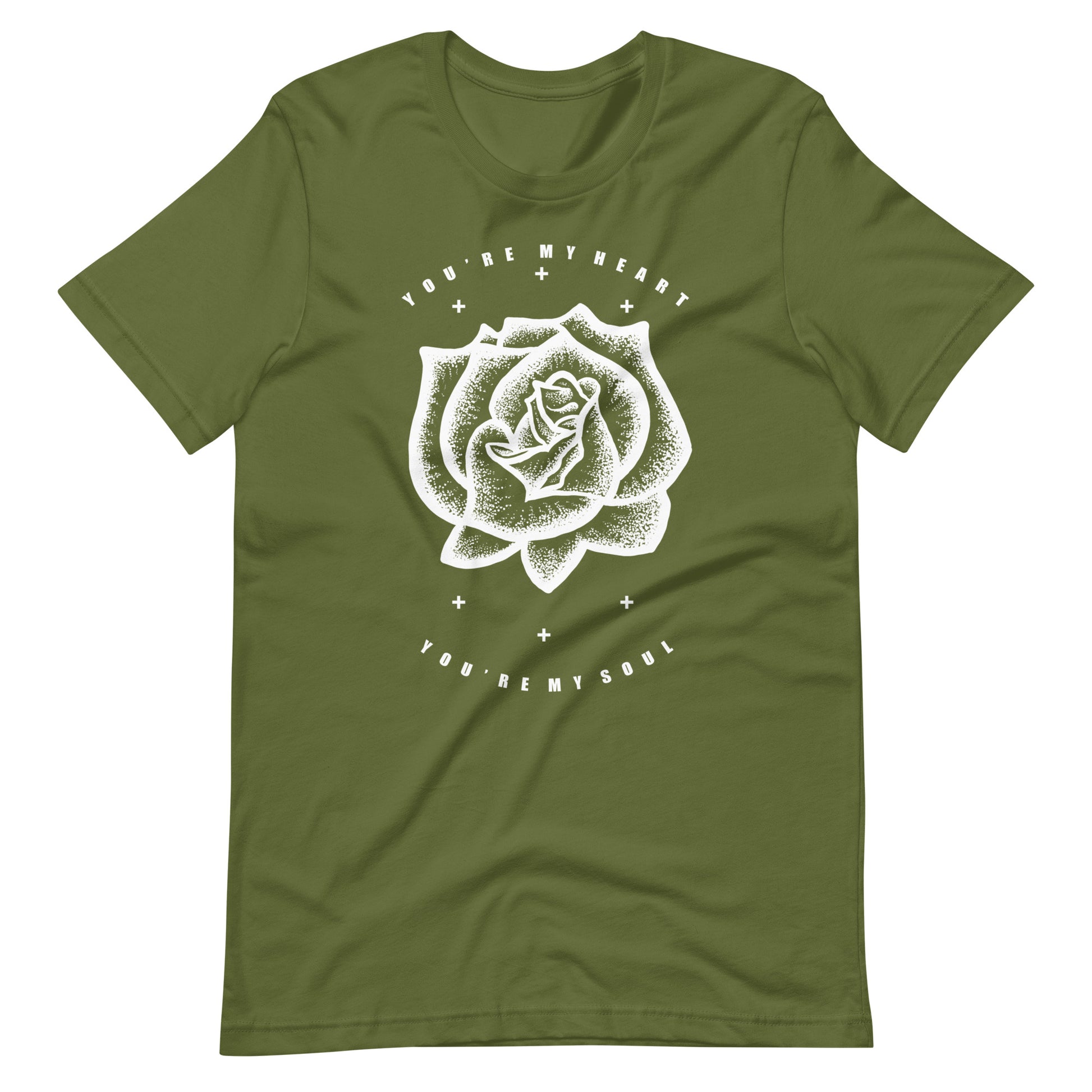 You're My Heart You're My Soul Rose - Men's t-shirt - Olive Front