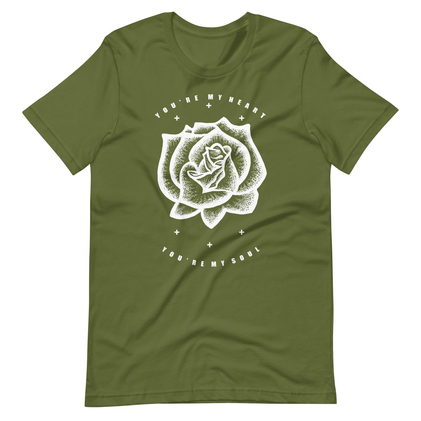 You're My Heart You're My Soul Rose - Men's t-shirt - Olive Front