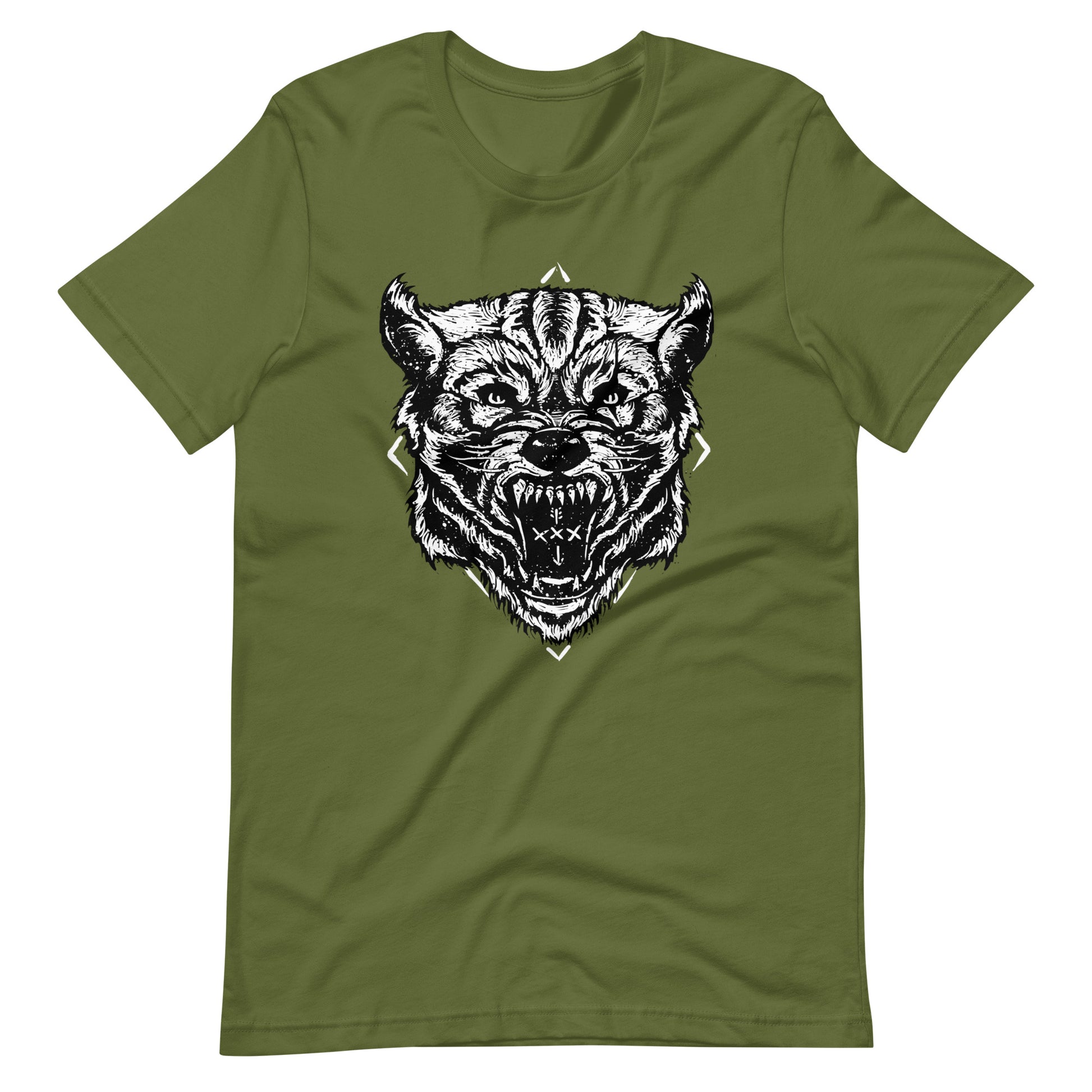 Wolf Head - Men's t-shirt - Olive Front