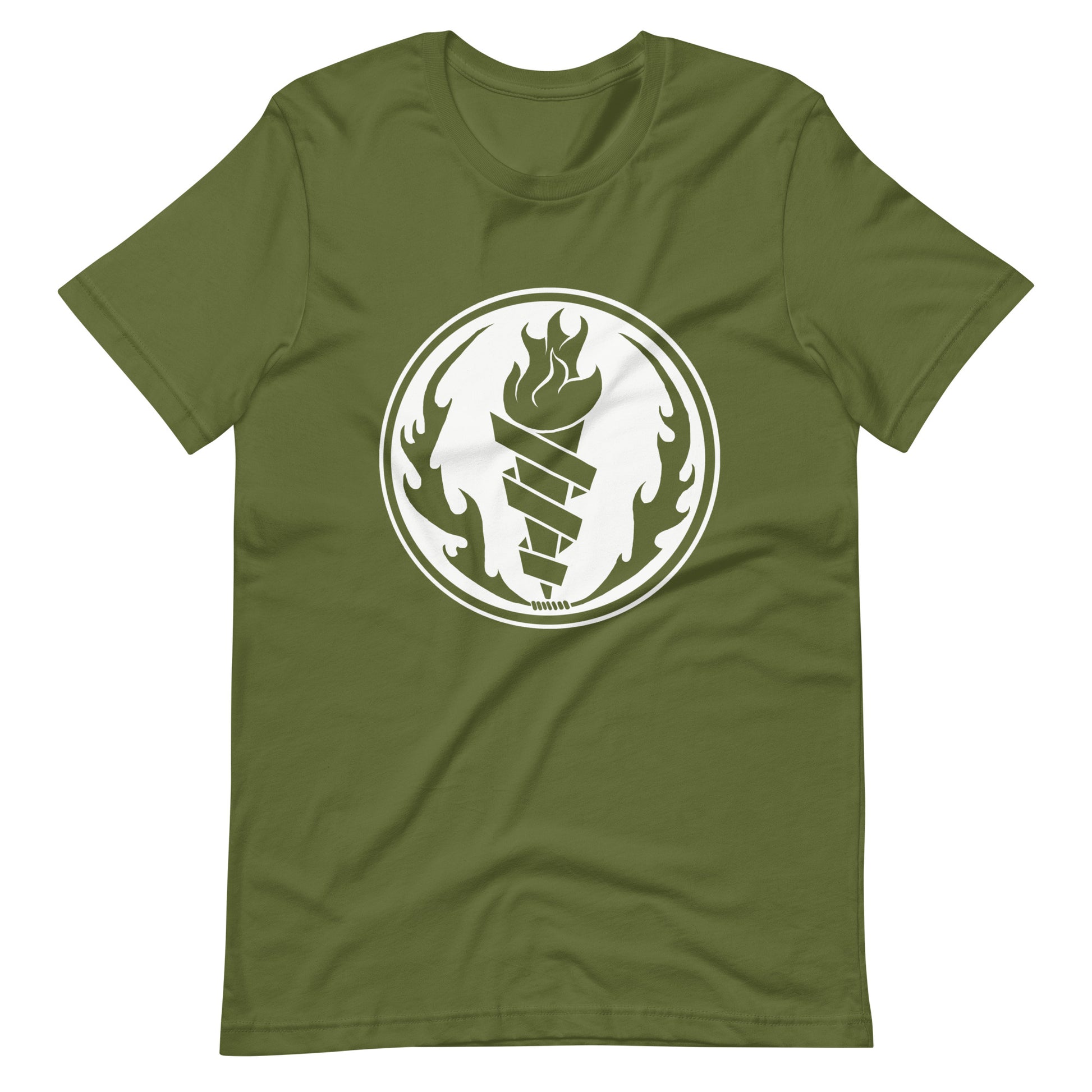 Fire Fire White - Men's t-shirt - Olive Front