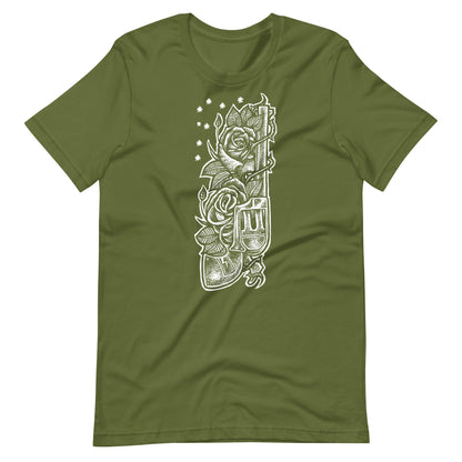 Gun White - Men's t-shirt - Olive Front