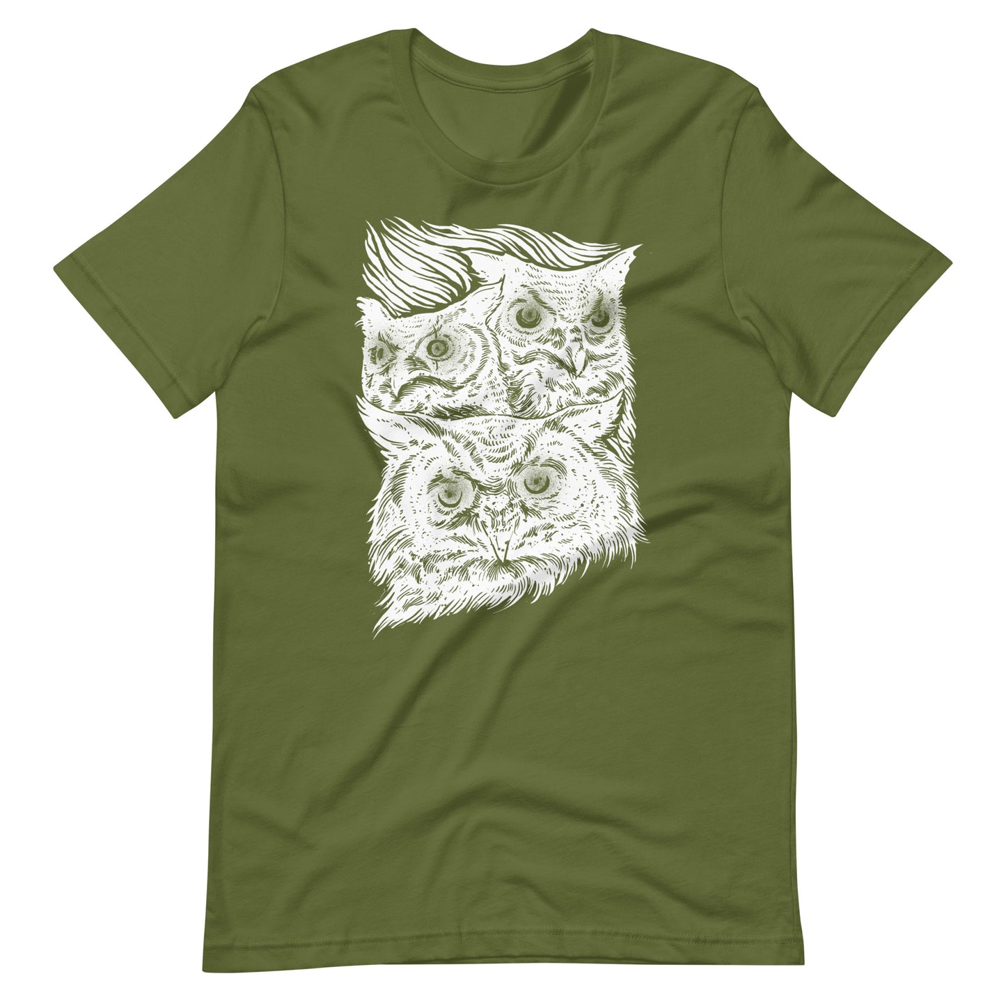 Night Eyes White - Men's t-shirt - Olive Front