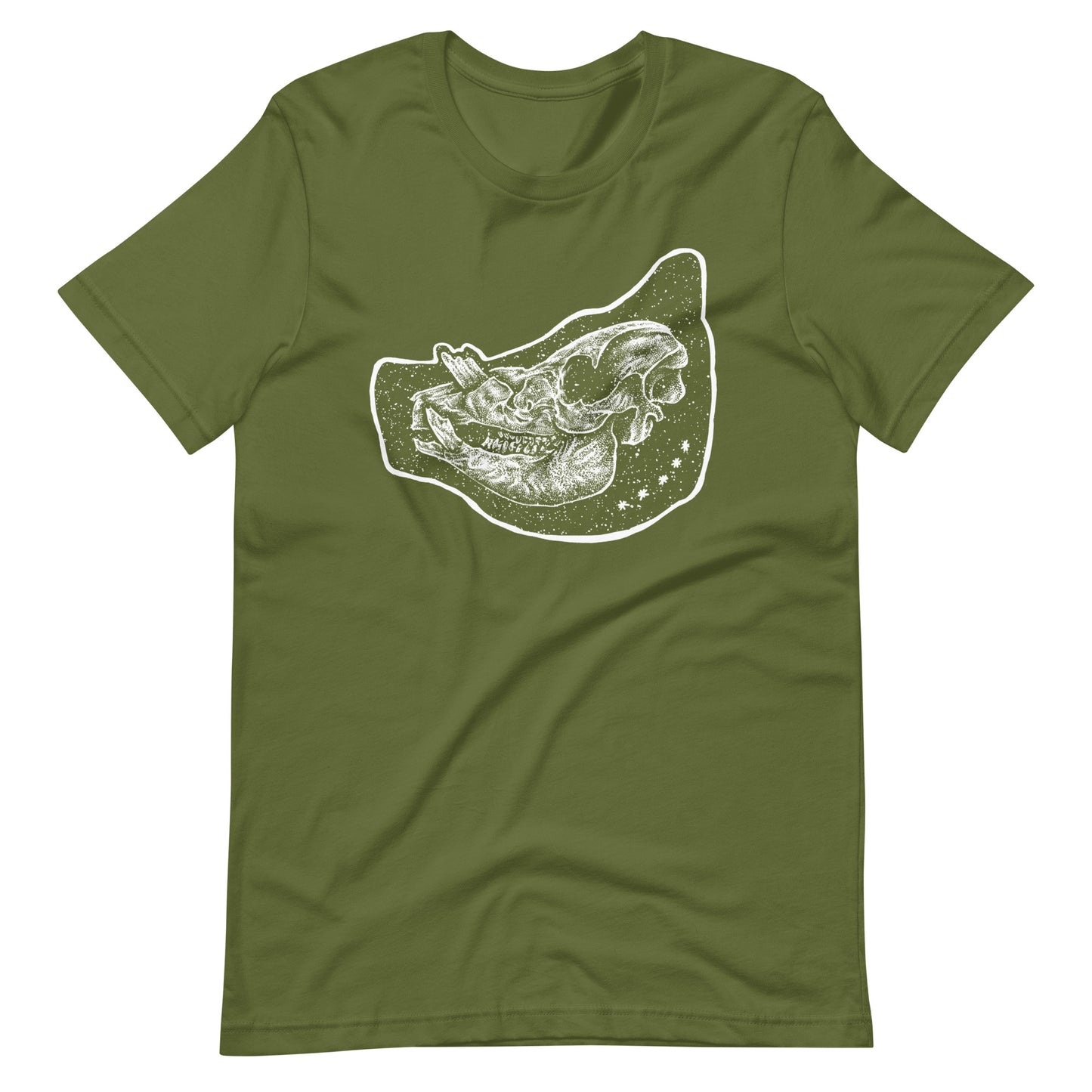 Pig White - Men's t-shirt - Olive Front