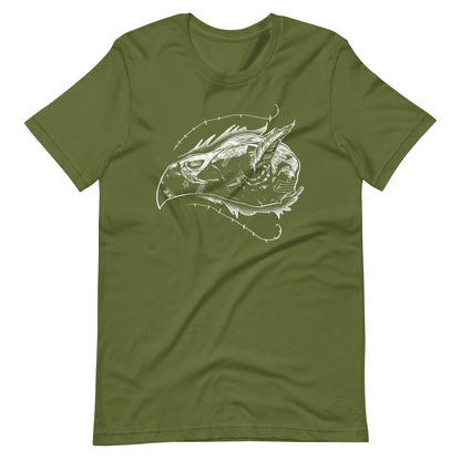 Skull Bird White - Men's t-shirt - Olive Front
