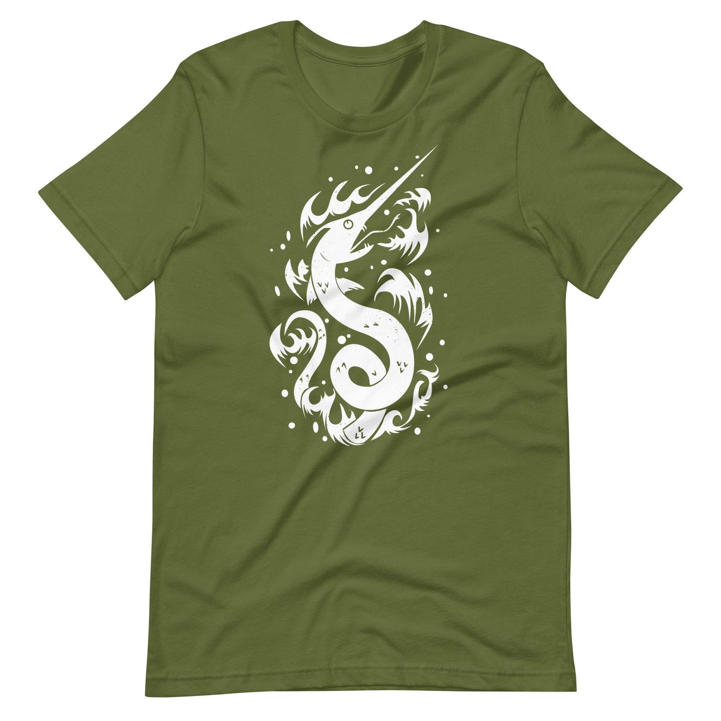 Snake Swordfish White - Men's t-shirt - Olive Front