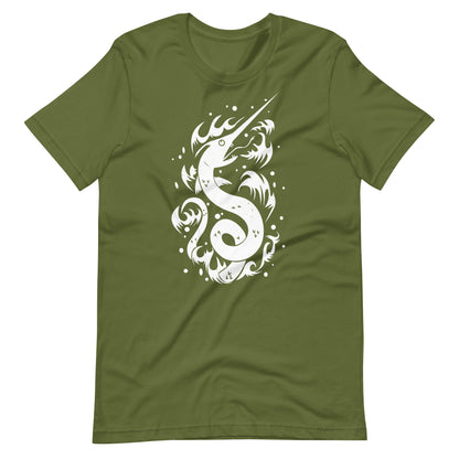 Snake Swordfish White - Men's t-shirt - Olive Front