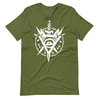 Triangle Eye White - Men's t-shirt - Olive Front