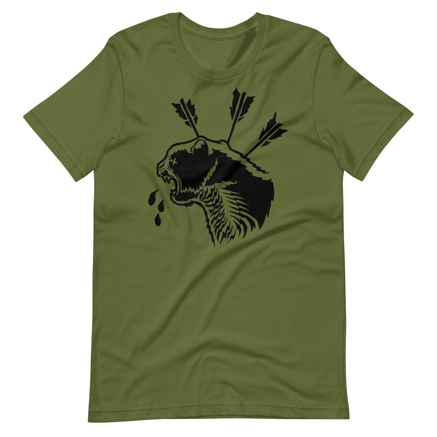 Cat Dead Black - Men's t-shirt - Olive Front