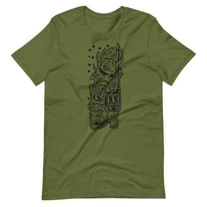 Gun Black - Men's t-shirt - Olive Front