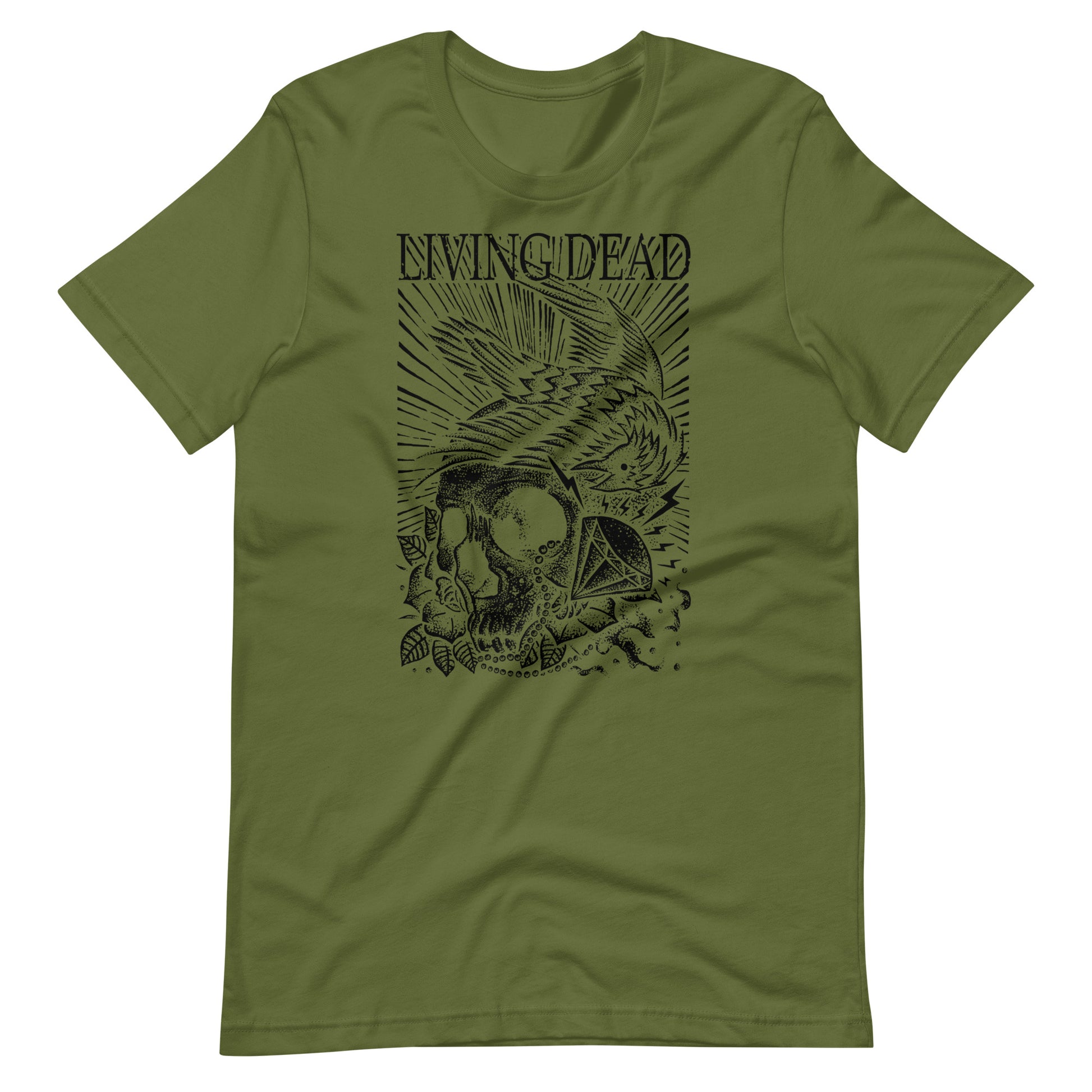 Living Dead Diamond Black - Men's t-shirt - Olive Front