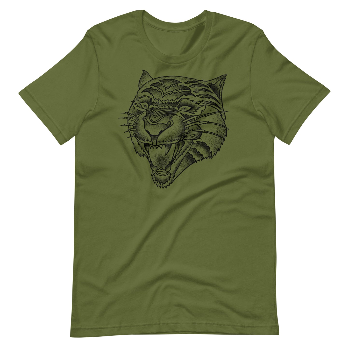 Panther Black - Men's t-shirt - Olive Front