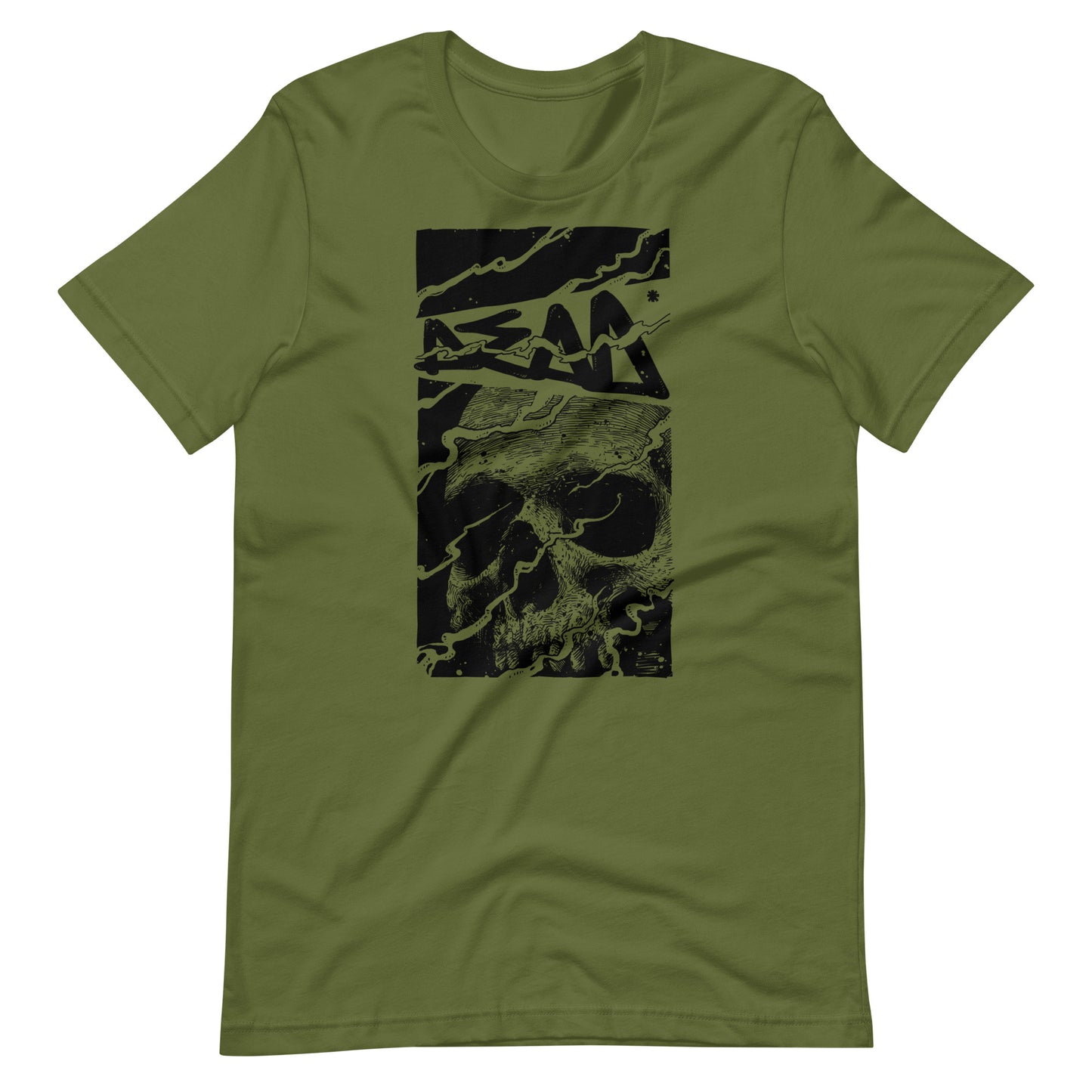 Skull Dead Black - Men's t-shirt - Olive Front