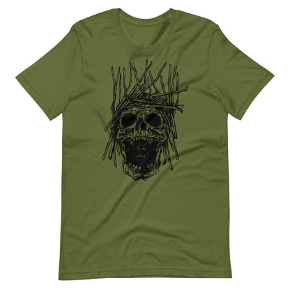 Skull H Black - Men's t-shirt - Olive Front