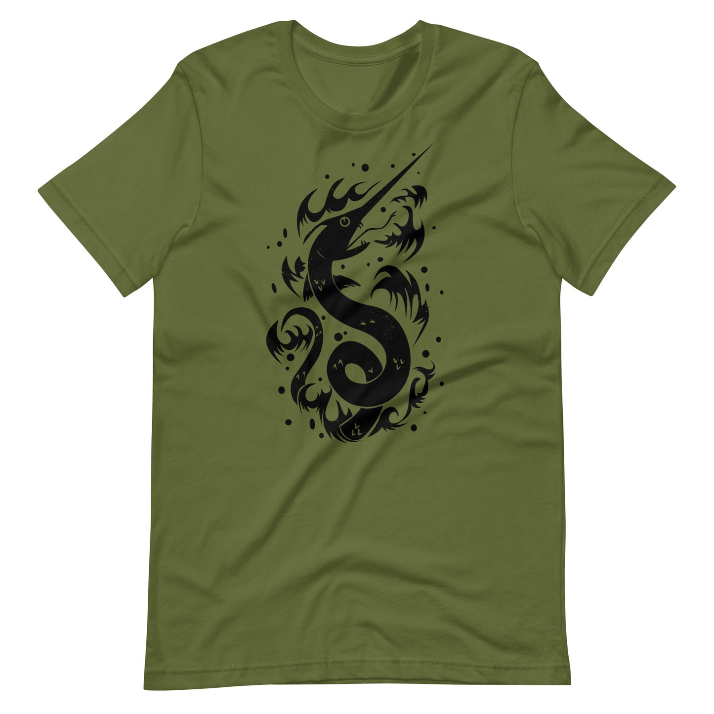 Snake Swordfish Black - Men's t-shirt - Olive Front