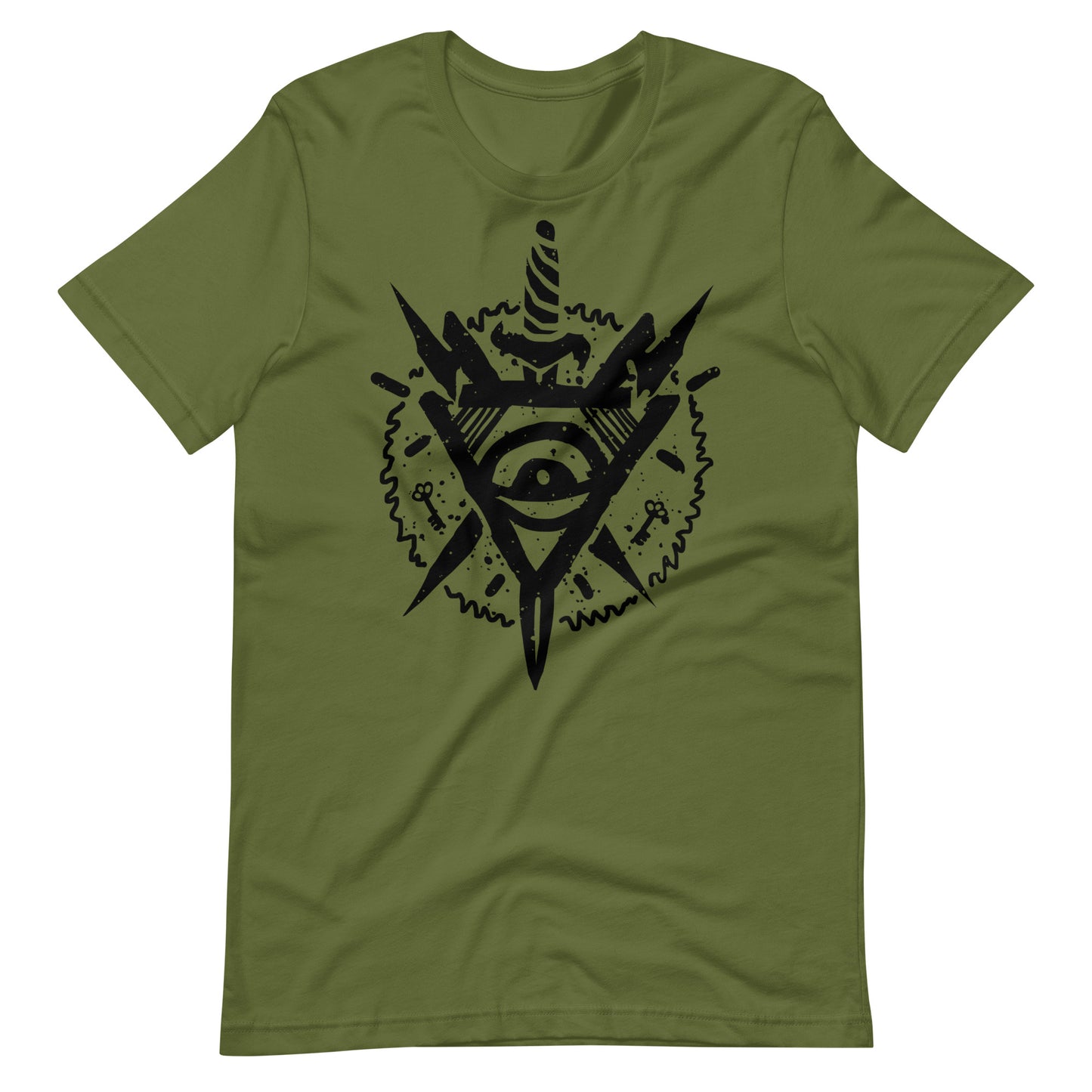 Triangle Eye Black - Men's t-shirt - Olive Front